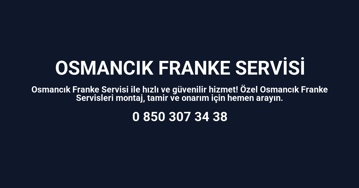 Osmancık Franke Servisi